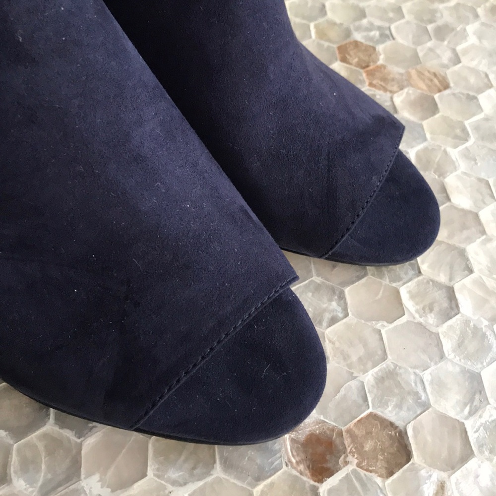 Nine West Blue peep toe 3.5” shimmer heel sandals - Picture 5 of 6